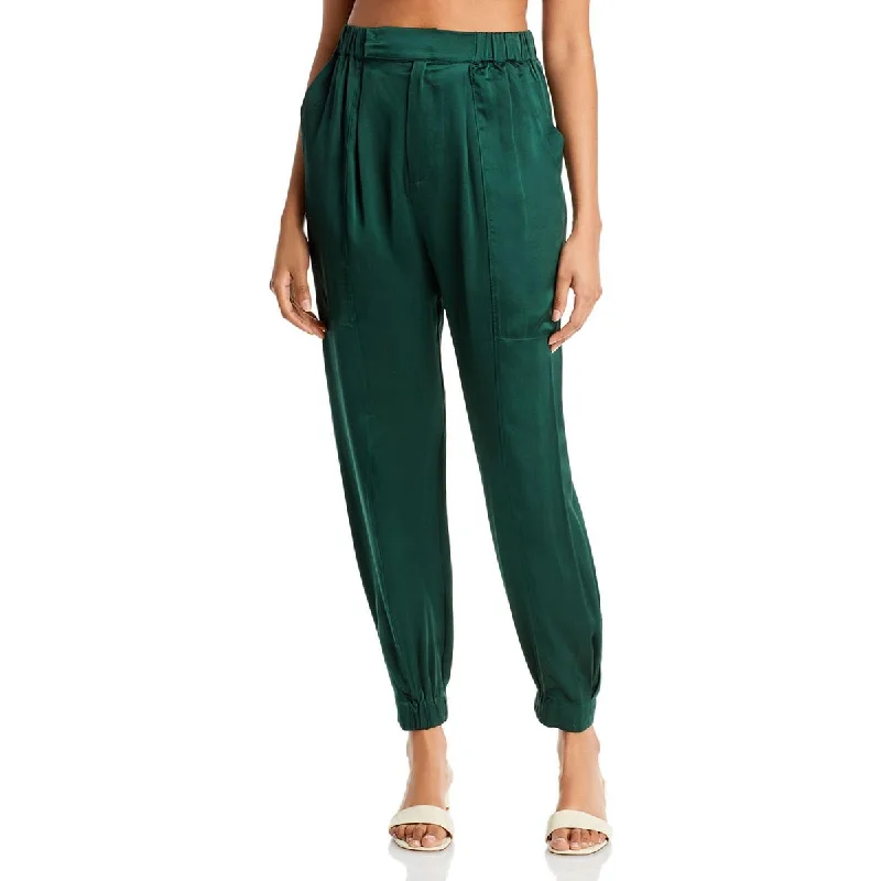 Nicholas Womens Neha Silk Pleated Jogger Pants Casual Sweatpants Style