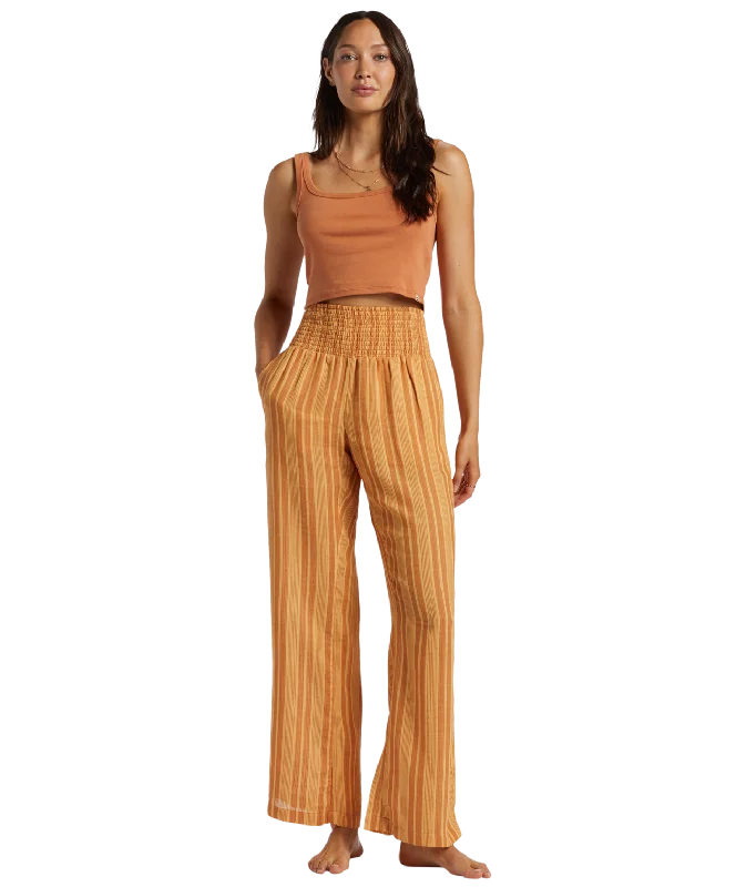 New Waves Smocked Pant Soft Stretch Trousers