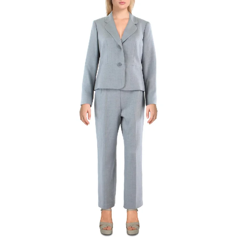 Le Suit Womens Petites Woven 2PC Pant Suit Elegant High-Waist Pants