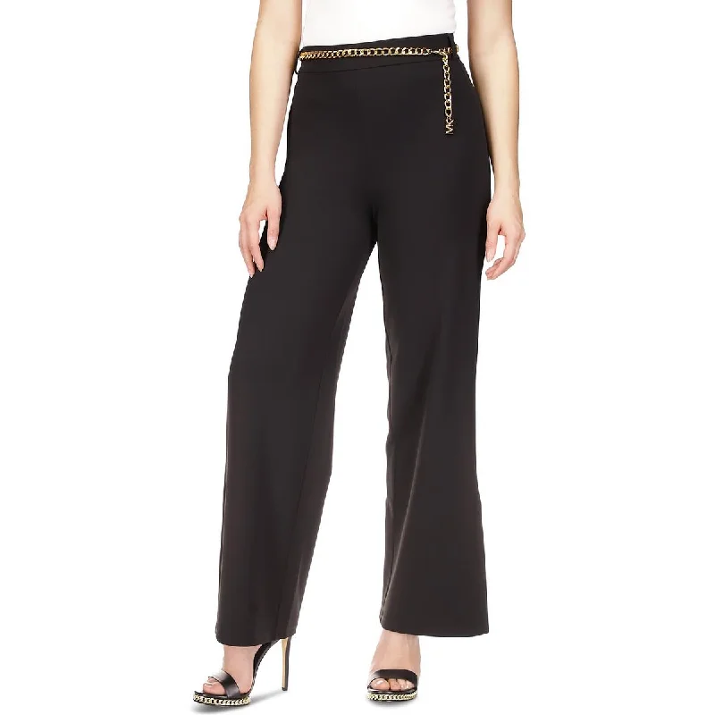 MICHAEL Michael Kors Womens Crepe Dressy Wide Leg Pants Comfortable Wide-Leg Pants