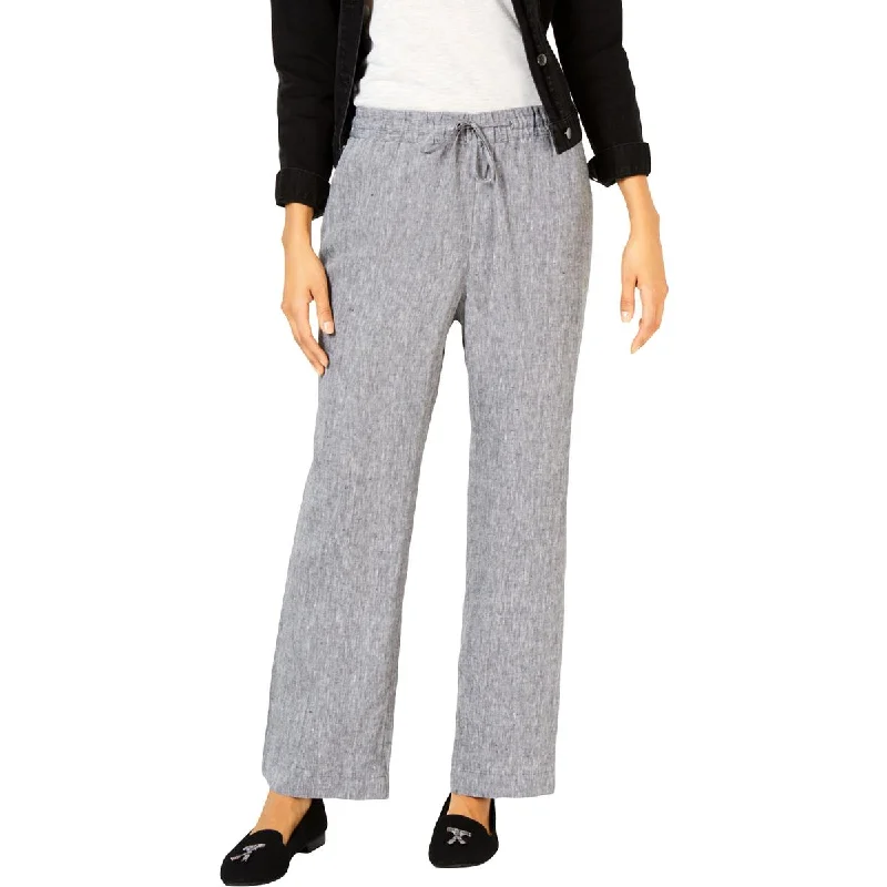 Charter Club Womens Plus Woven Wide Leg Pants Modern Skinny Pants