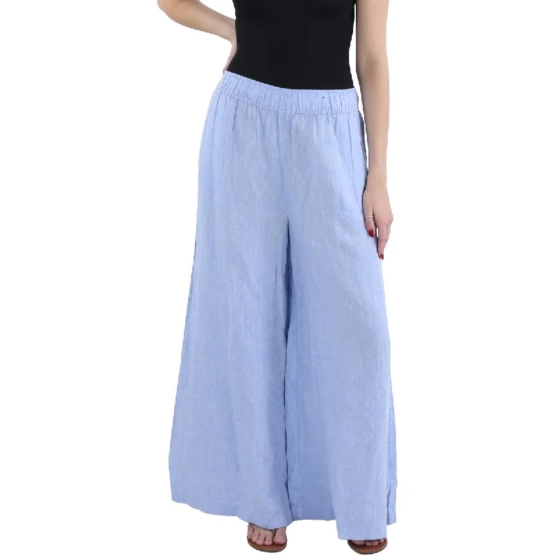 Vineyard Vines Womens Linen High Rise Wide Leg Pants Soft Cotton Pants