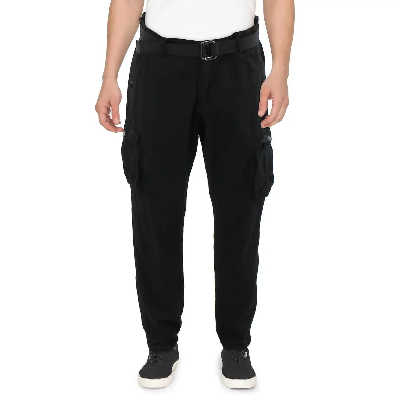 Blu Rock Mens Cotton Pocketed Cargo Pants Casual Lounge Pants