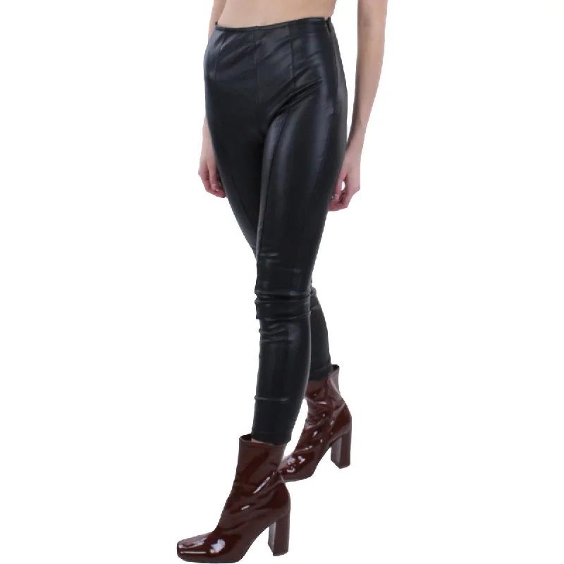 We The Free Womens Faux Leather High Waist Skinny Pants Soft Stretch Leggings