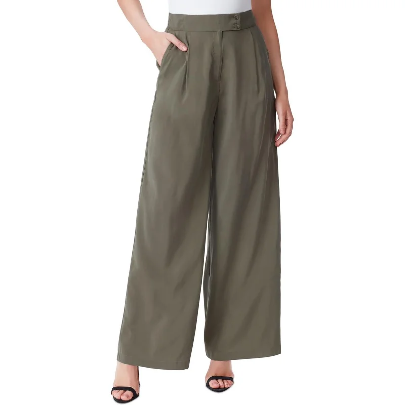 Jessica Simpson Womens Melba Pleated  Wide Leg Pants Relaxed Casual Leggings