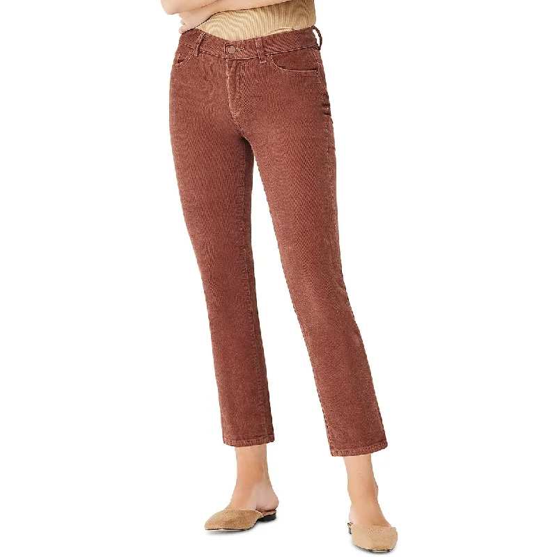 DL1961 Womens Mara Ribbed Corduroy Straight Leg Pants Stretch Fit Pants