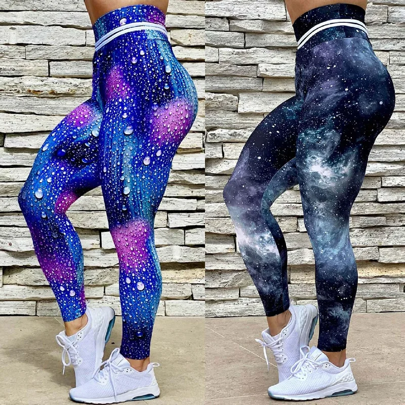 2022 New High Waist Printed Casual Pencil Pants Skinny fitness yoga pants Stylish Harem Pants