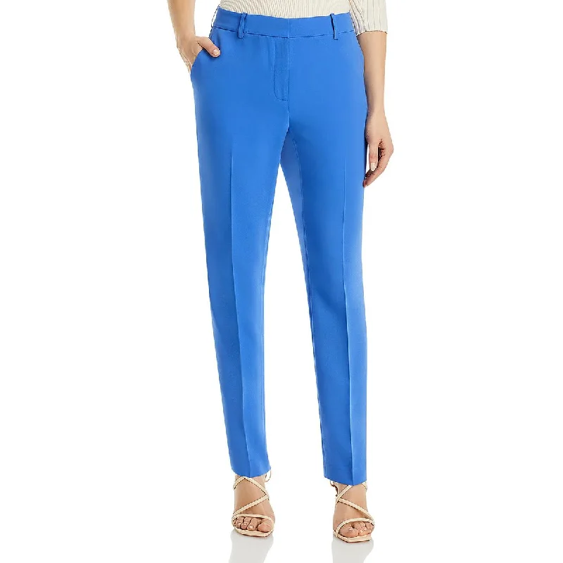 Lafayette 148 New York Womens Clinton Pleated Cropped Ankle Pants Soft Stretch Leggings