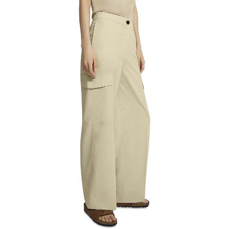 Theory Womens Solid  Cargo Pants Formal Stretch Pants