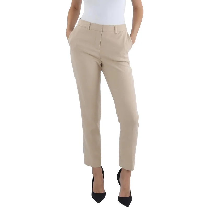 Tahari ASL Womens Mid-Rise Ankle Straight Leg Pants Formal Linen Trousers