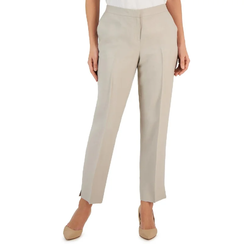 Kasper Womens Plus Summer Linen Blend Wide Leg Pants Elegant Dress Pants