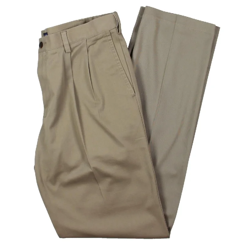 Dockers Mens Big & Tall Deep Pockets Pleated Khaki Pants Classic Chino Pants