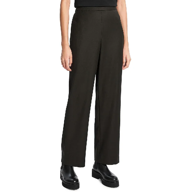 Theory Womens Wool High Rise Wide Leg Pants Cozy Lounge Pants