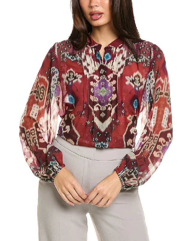 Kobi Halperin Charlie Blouse Silky Draped Blouse