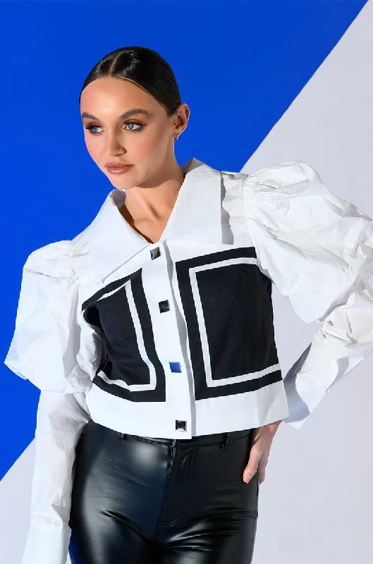 NEWS TO YOU BUTTONDOWN BLOUSE Satin Bow Blouse