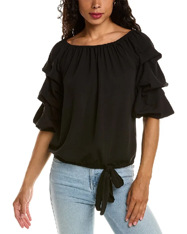 Vince Camuto Off-the-Shoulder Blouse Gathered Detail Blouse