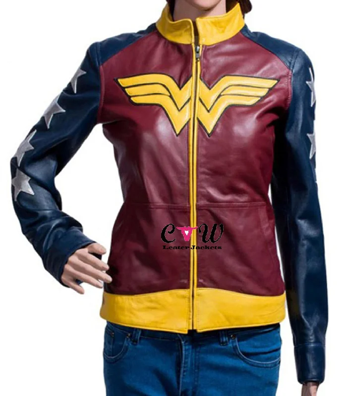 Diana Prince Wonder Woman Jacket Polka Dot Checkered Tartan