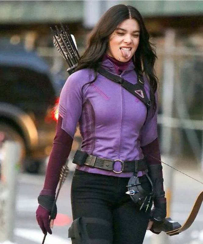 Hawkeye Kate Bishop Jacket Hooded Caped Shawl Collar