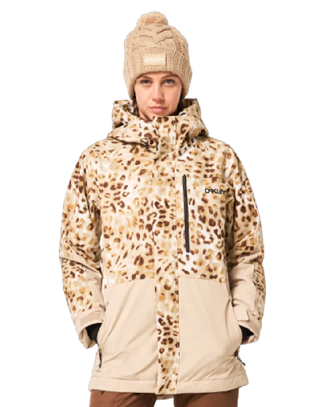 Oakley Women's Tnp Tbt Insulated Jacket - Cheeta Td Print Chenille Fabric Brocade Fabric Lace Fabric