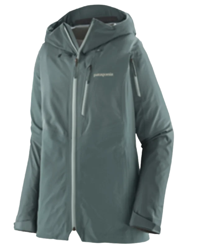 Patagonia Women's Snowdrifter Jacket - Nouveau Green Thin T-Shirt Open Front Quick Dry