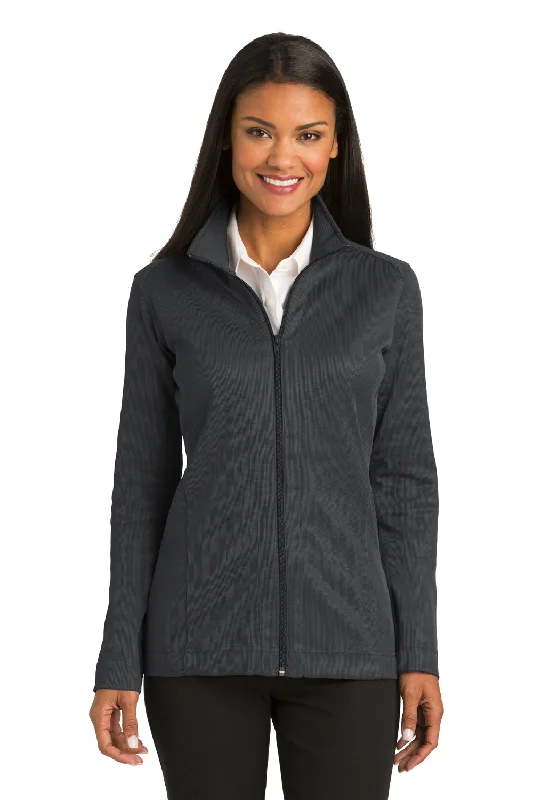 Port Authority Womens Full Zip Jacket - Iron Grey Fleece Nylon Spandex