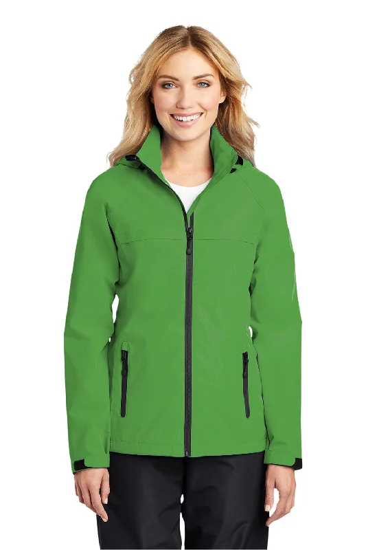 Port Authority Womens Torrent Waterproof Full Zip Hooded Jacket - Vine Green Polka Dot Checkered Tartan