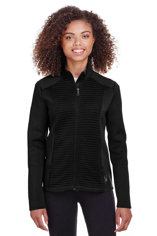 Spyder Womens Venom Full Zip Jacket - Black Polka Dot Checkered Tartan