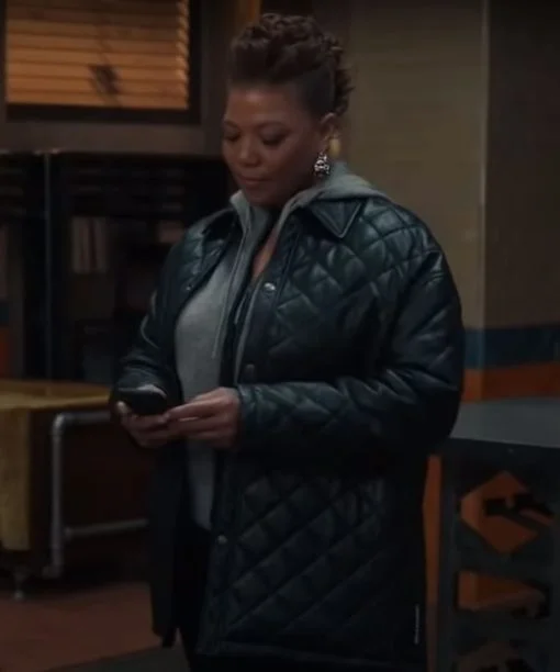 The Equalizer Ep07 Queen Latifah Quilted Jacket Spandex Blend Rayon Blend Denim Blend