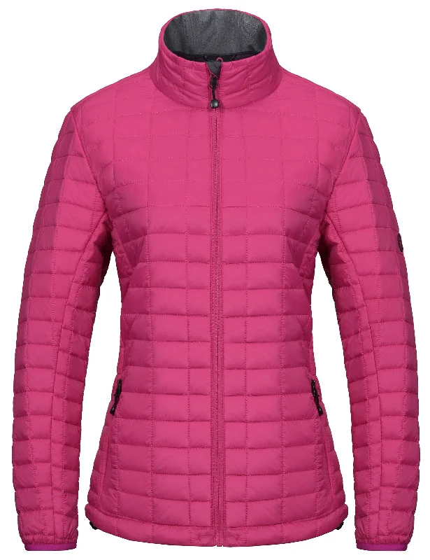 Women's Lightweight Puffer Jacket Terry Blend Velvet Blend Canvas Blend