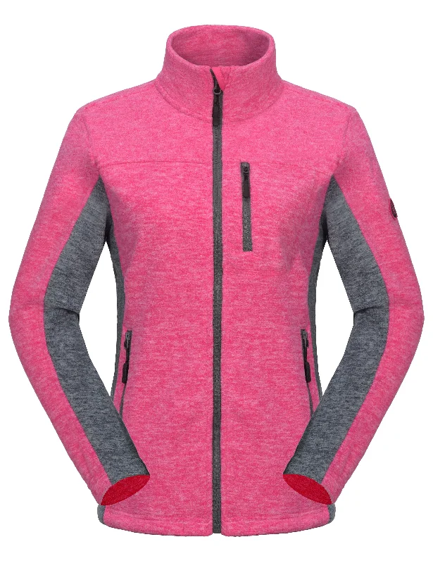 Women's Lightweight Recycled Polar Fleece Hiking Jacket Knit Fabric Woven Fabric Fleece Fabric