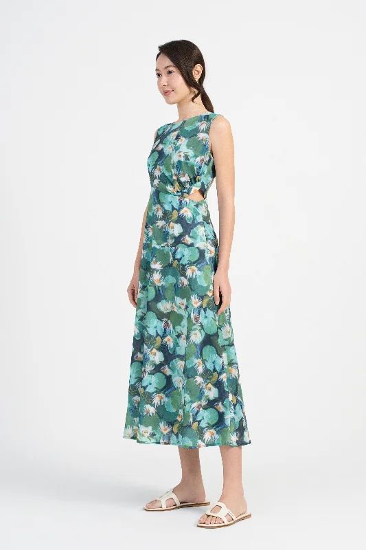 Marion Print Panelled Maxi Dress Fashionable Layered Maxi Dress