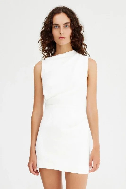 Eryn Mini Dress | Ivory Fashionable A-Line Mini Dress