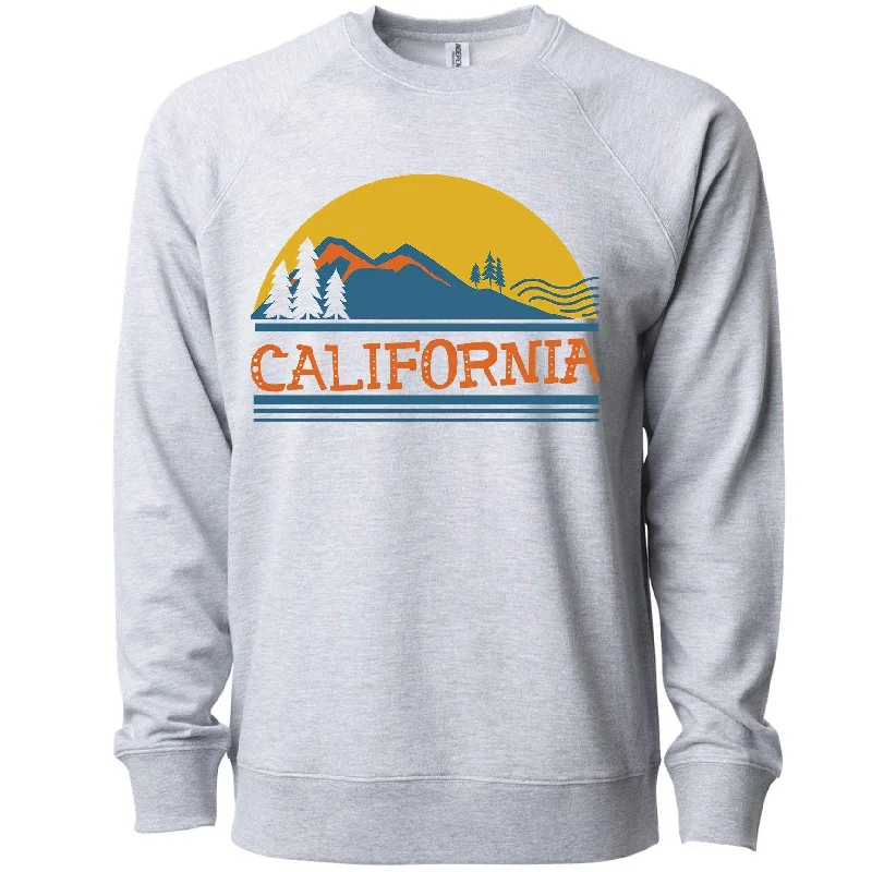 California Mountains Raglan Sweater Soft Cozy Warm