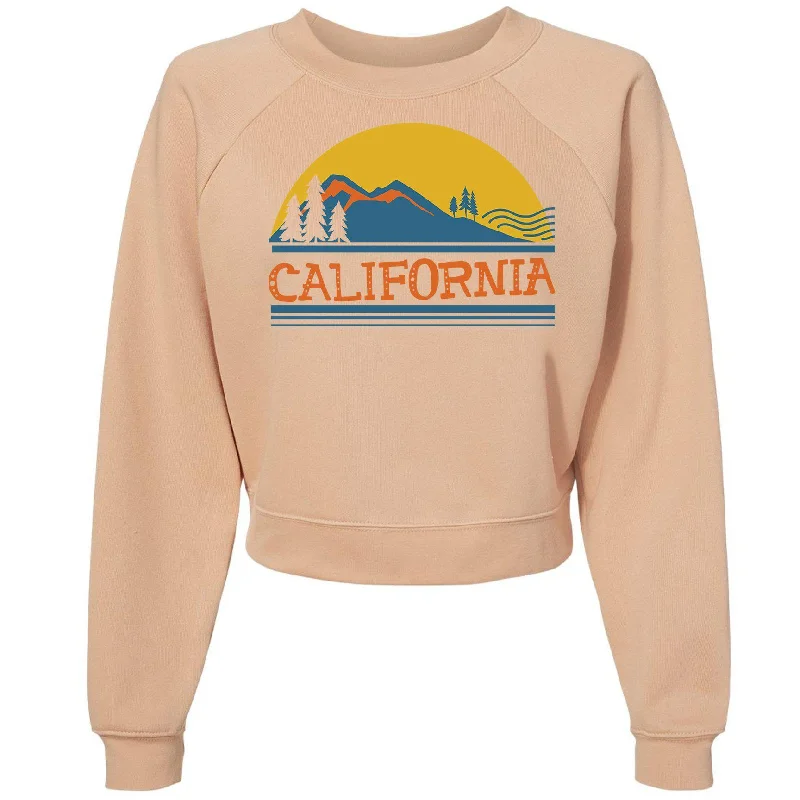 California Mountains Raglan Sweater Real Fur Shearling Chenille