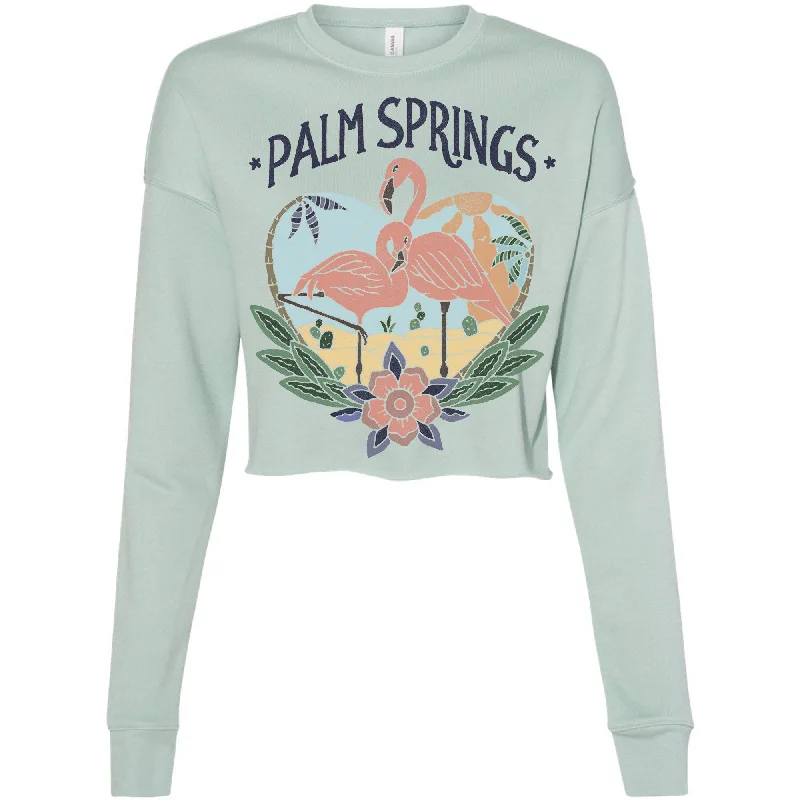 Palm Springs Cropped Sweater Turtle Neck Boat Neck Asymmetrical Neck