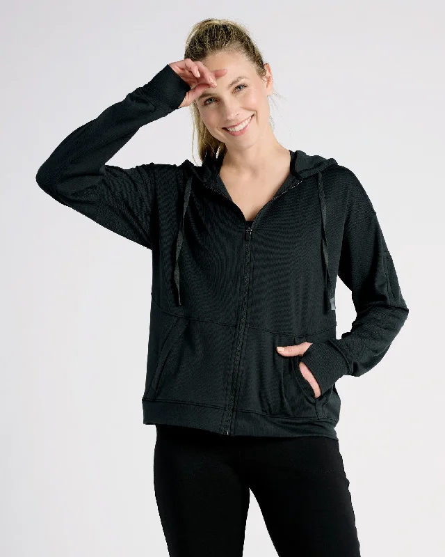 Brianne Hoodie Hoodie with Ribbed Neckline Snug Warm