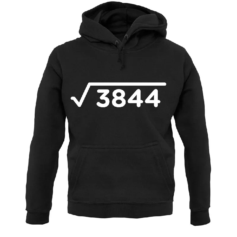 Square Root Birthday 62 Unisex Hoodie Hoodie with Cropped Fit Short Trendy