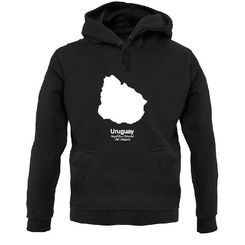 Uruguay Silhouette Unisex Hoodie Hoodie with Drawstring Waist Adjustable Fitted