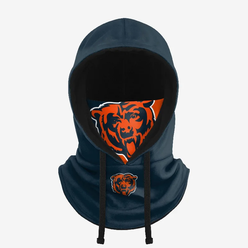 Chicago Bears Drawstring Hooded Gaiter Hoodie with Magnetic Closure Innovative Modern