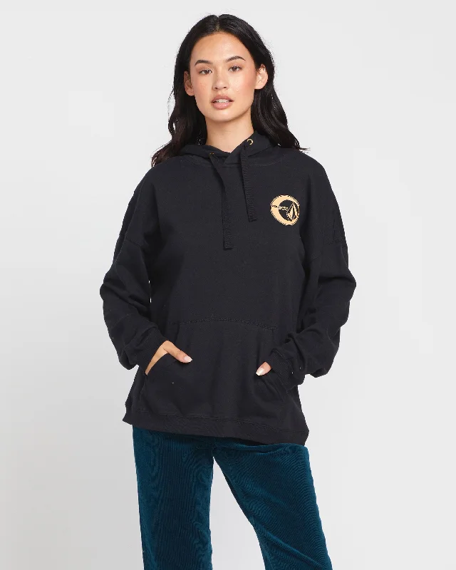 Gold In Hour Hoodie - Black Hooded Sweatshirt Casual Wear Street Style