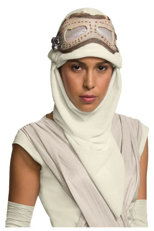 Rey The Force Awakens Hooded Eye Mask Star Wars Accessory Hoodie with High-Low Hem Asymmetrical Trendy