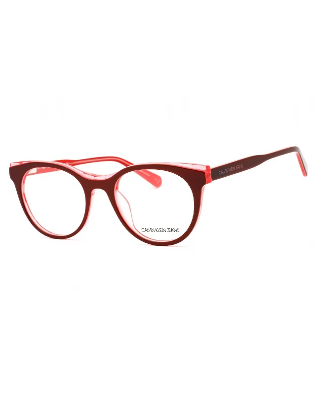 Calvin Klein Jeans  KJ707 Round Eyeglasses - Red Fashionable Jeggings Style Jeans