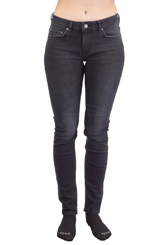 BLK DNM Women's Basset Black Mid Low Rise Jeans #BFRDJ24 $175 NWT Elegant High-Waisted Flared Jeans