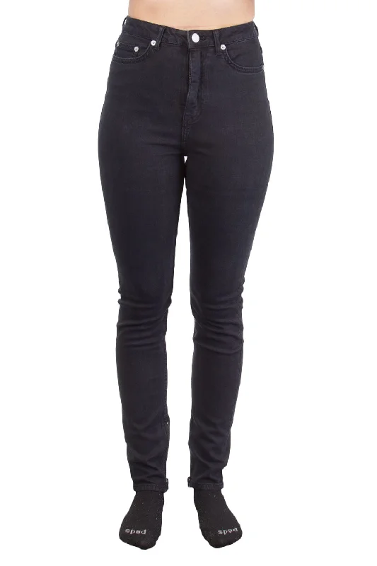 BLK DNM Women's Black High Rise Ankle Zip Jeans $190 NWT Comfortable Straight-Legged Denim