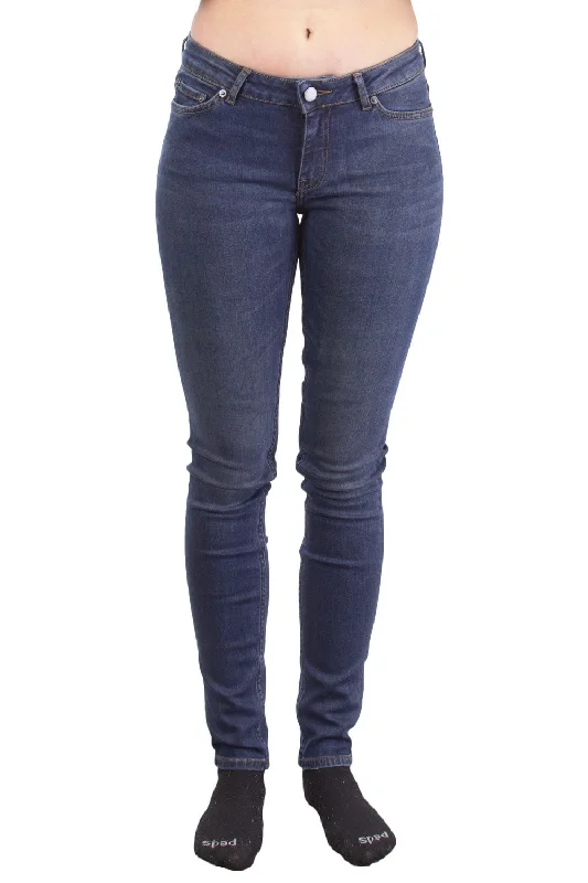 BLK DNM Women's Freeman Blue Super Skinny Jeans #BFMDJ05 $215 NWT Fashionable Raw Hem Bootcut Jeans