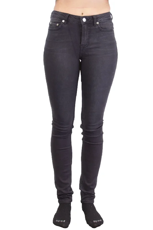 BLK DNM Women's Grace Black Midrise Skinny Jeans #WJ610102 $215 NWT Elegant High-Waisted Flared Jeans