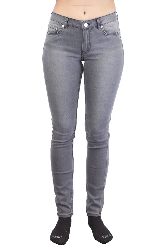 BLK DNM Women's Holls Grey Slim Fit Jeans #WJ900501 $215 NWT Classic Button Fly Jeans