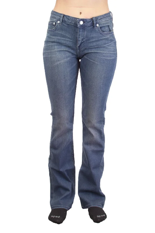 BLK DNM Women's Mador Blue Whiskerwashed Jeans #WJ860601 29x32 $215 NWT Stylish High-Waisted Denim