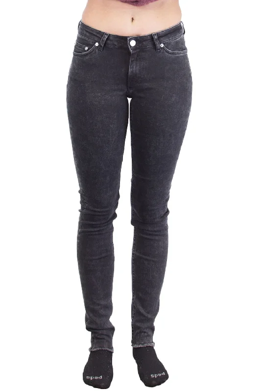 BLK DNM Women's Stirling Grey Low Rise Jeans #BFMDJ08 $215 NWT Stylish Slim Fit Denim