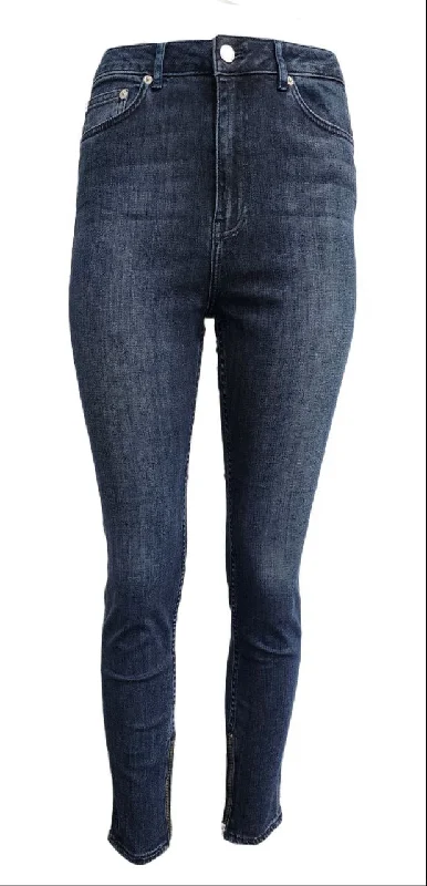 BLK DNM Women's Water Blue High Rise Jeans #WJ580101 $190 NWT Casual High-Waisted Bootcut Jeans